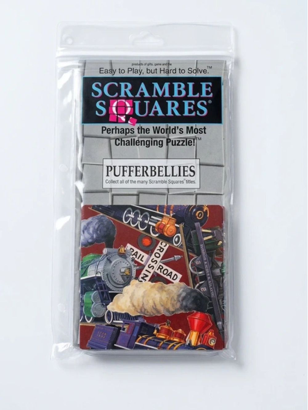 Vintage Scramble Squares Pufferbellies Train Puzzle B Dazzle 9 Piece 2001